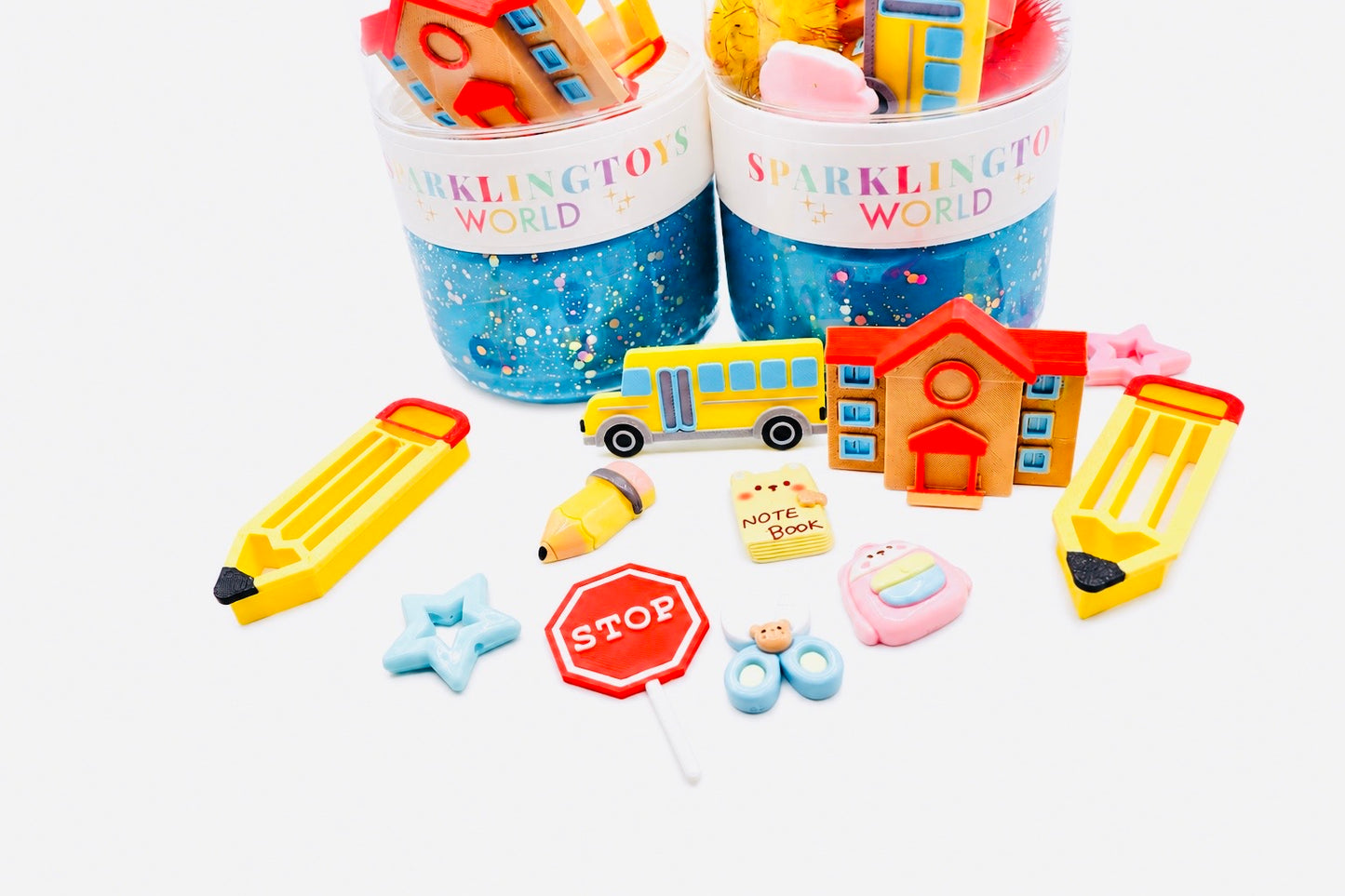 Back to School On-The-Go Playdough Jar | Portable Kids Sensory Kit