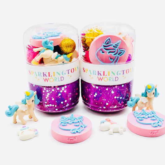 Unicorns On-The-Go Playdough Jar