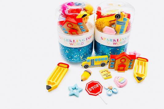 Back to School On-The-Go Playdough Jar | Portable Kids Sensory Kit