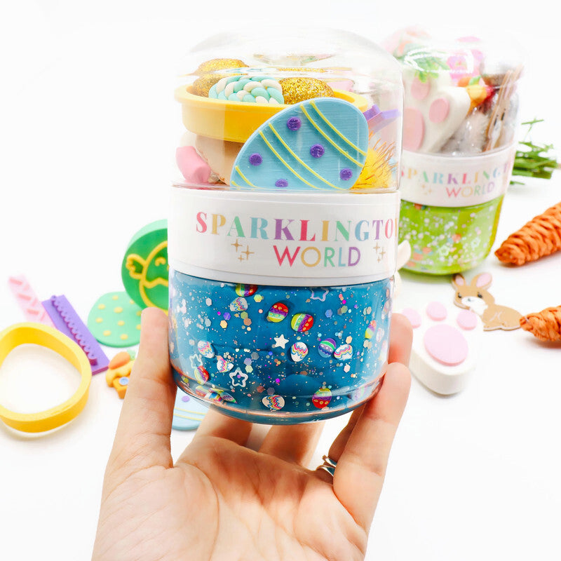 Spring Sensory Play dough Sensory Jar