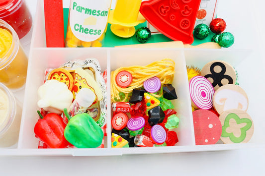 Wooden pizza Play Dough kit - Sparkling Toys World