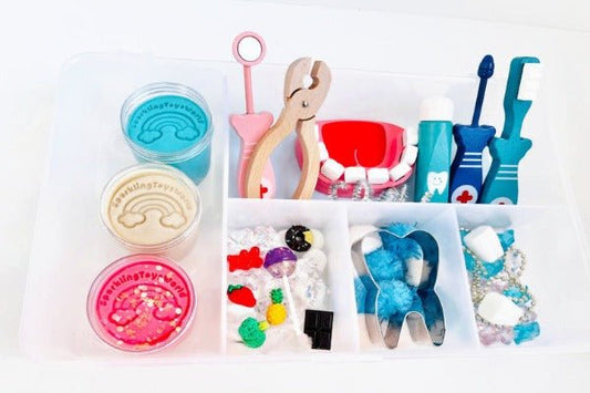 Wooden Dentist Playdough Sensory Kit - Sparkling Toys World