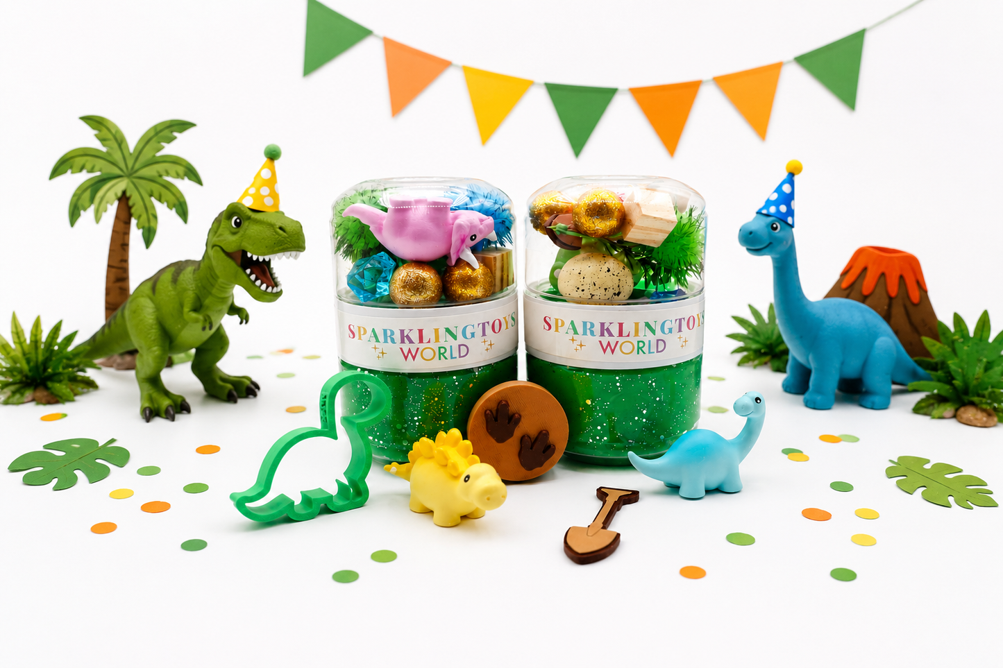 Dinosaur On-The-Go Playdough Jar