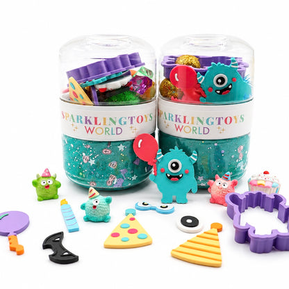 Monster Birthday On-The-Go Playdough Jar
