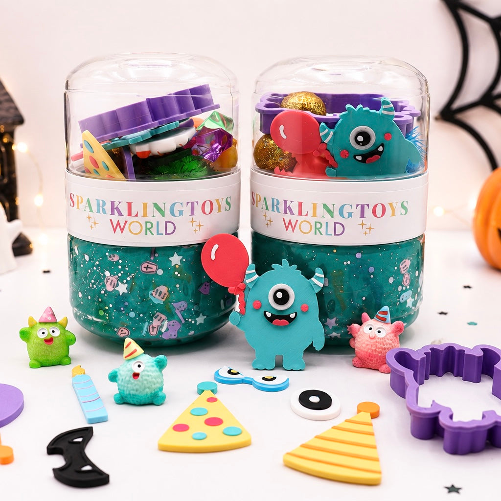 Monster Birthday On-The-Go Playdough Jar