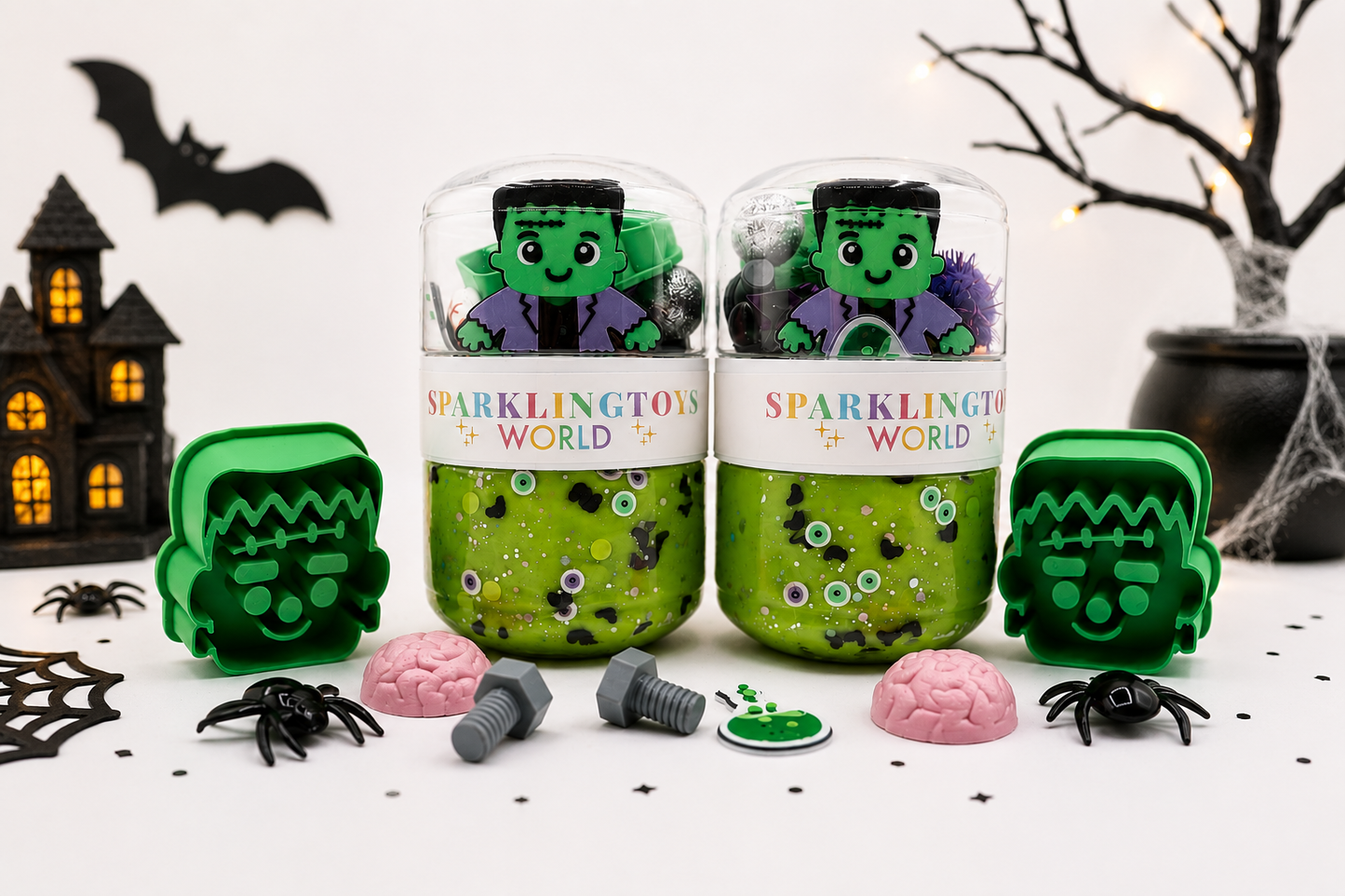 Frankenstein On-The-Go Playdough Jar