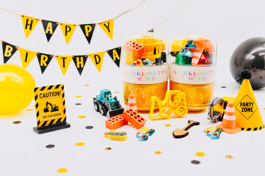 Construction On-The-Go Playdough Jar | Portable Kids Sensory Kit