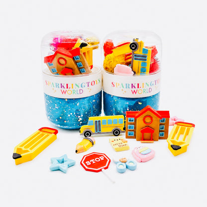 Back to School On-The-Go Playdough Jar | Portable Kids Sensory Kit