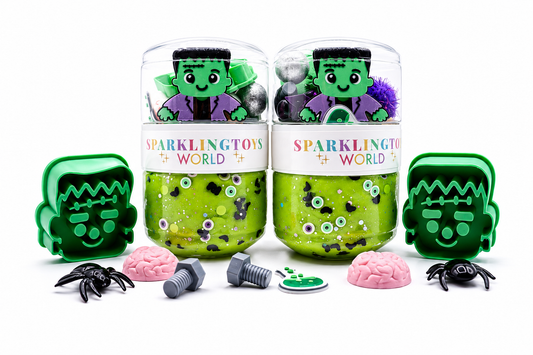 Frankenstein On-The-Go Playdough Jar