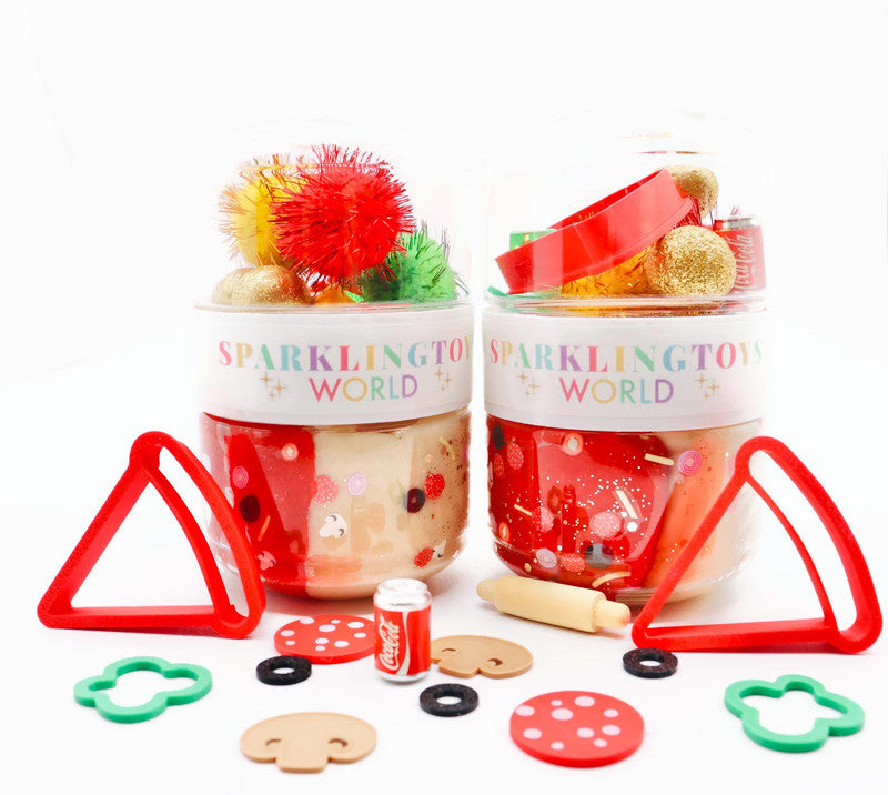 Pizza On-The-Go Playdough Jar