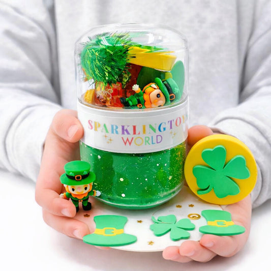 St. Patrick's Day Play dough Sensory Jar