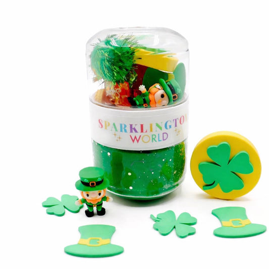 St. Patrick's Day Play dough Sensory Jar