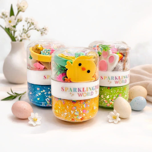 Spring Sensory Play dough Sensory Jar