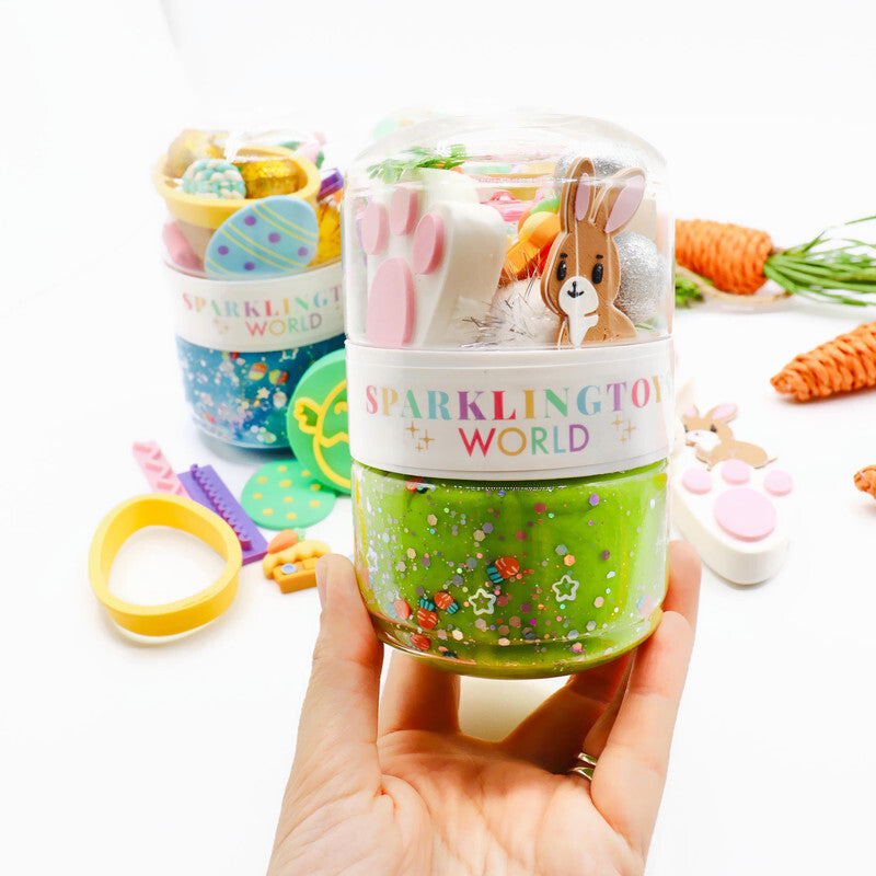 Spring Sensory Play dough Sensory Jar