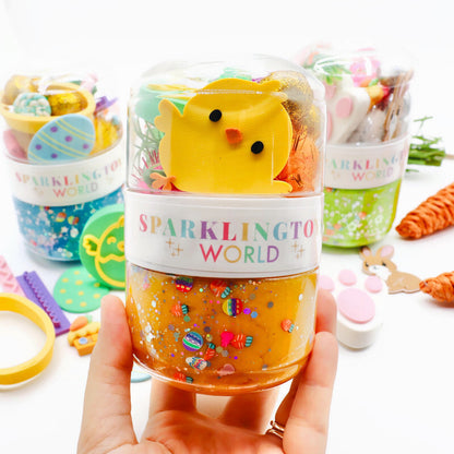 Spring Sensory Play dough Sensory Jar